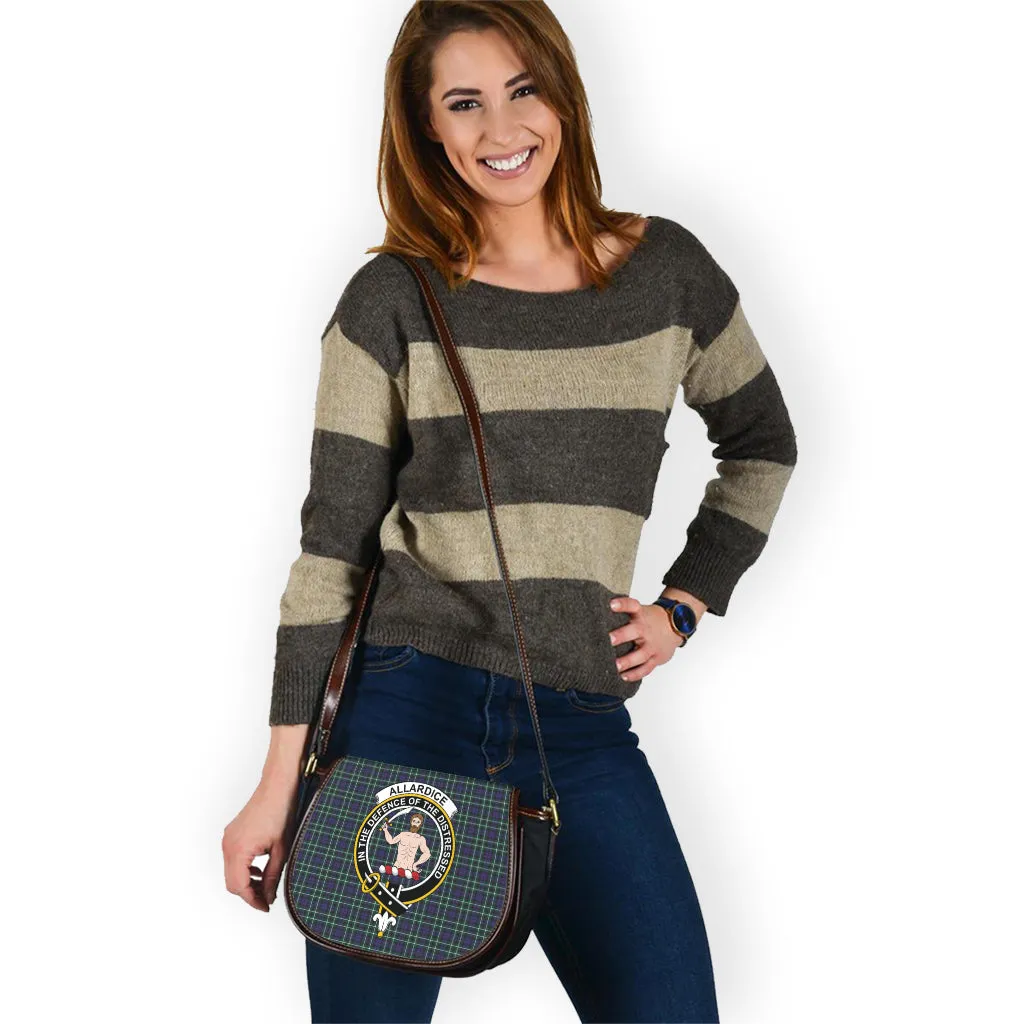 Allardice Tartan Saddle Bag with Family Crest