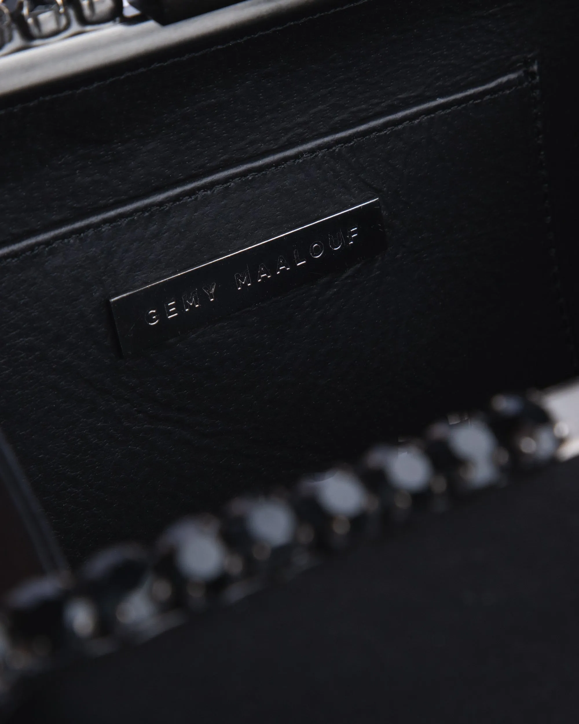 Black Clutch With Black Hardware