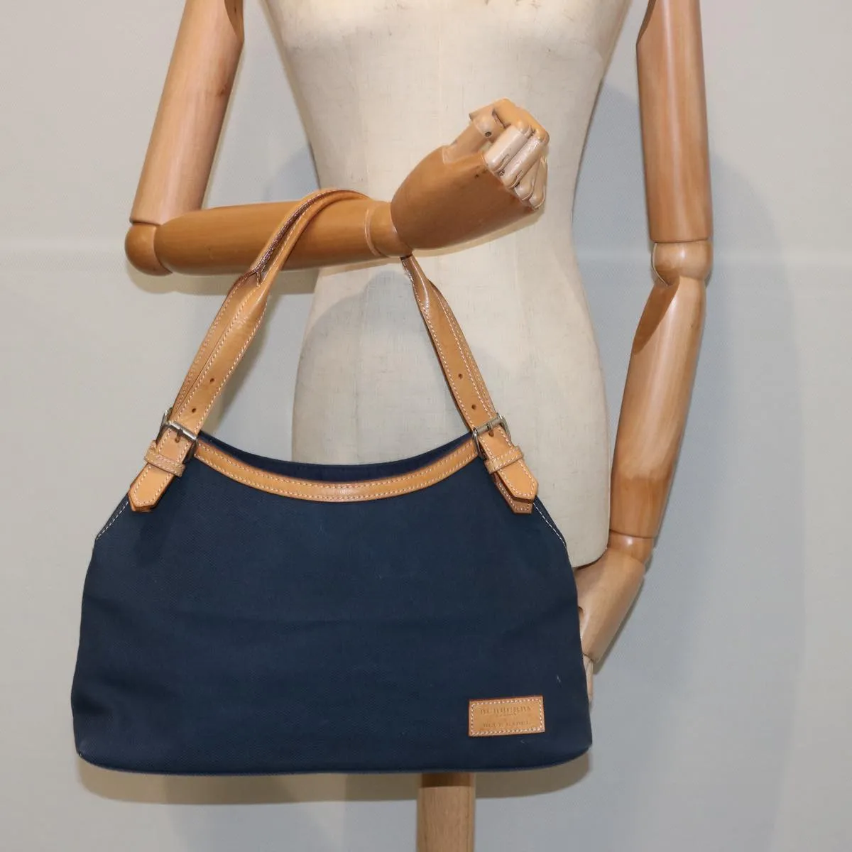 BURBERRY Blue Label Tote Bag Canvas Navy  ti1535