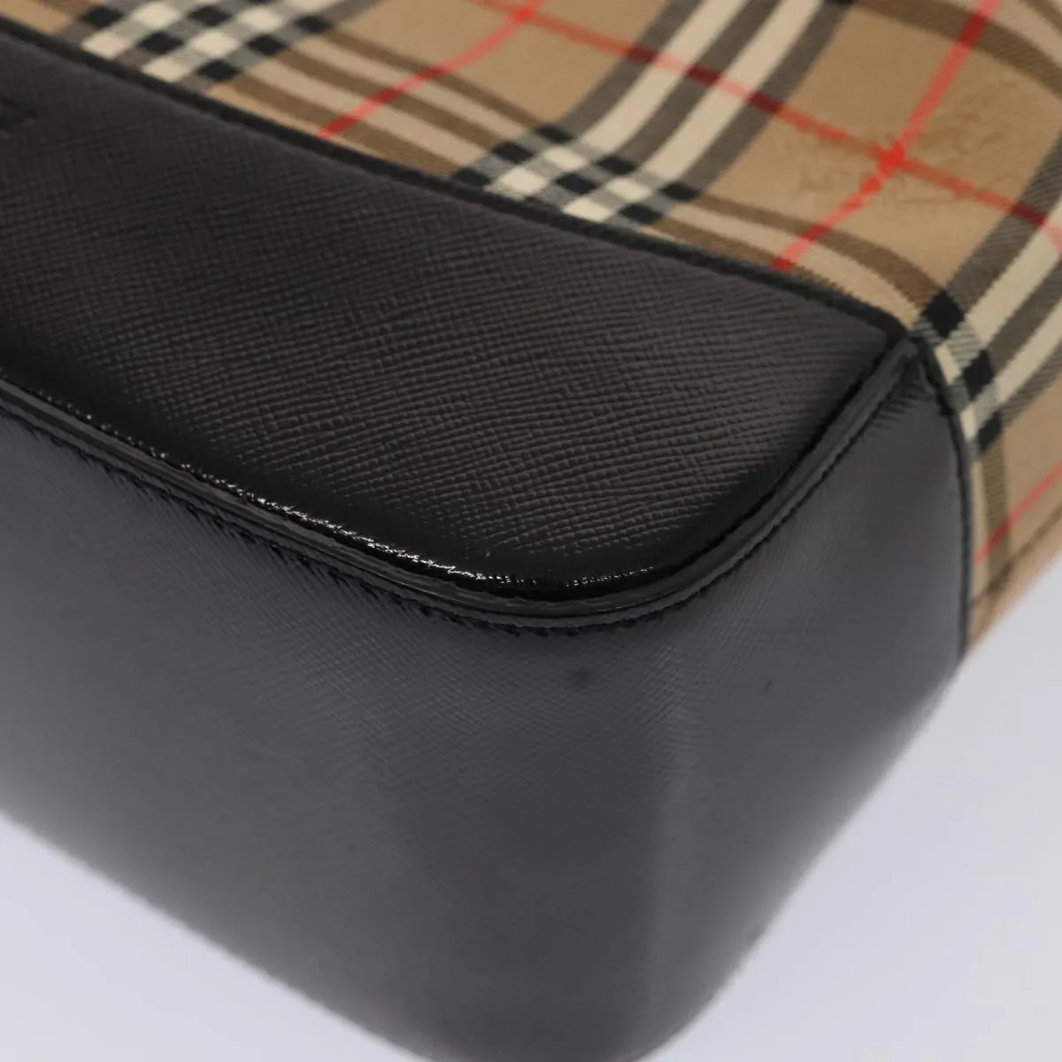BURBERRY Nova Check Tote Bag Canvas Beige Gold  ep5405