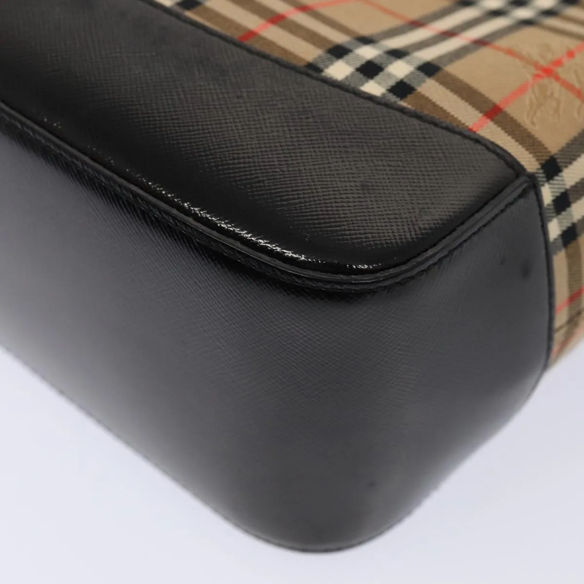 BURBERRY Nova Check Tote Bag Canvas Beige Gold  ep5405