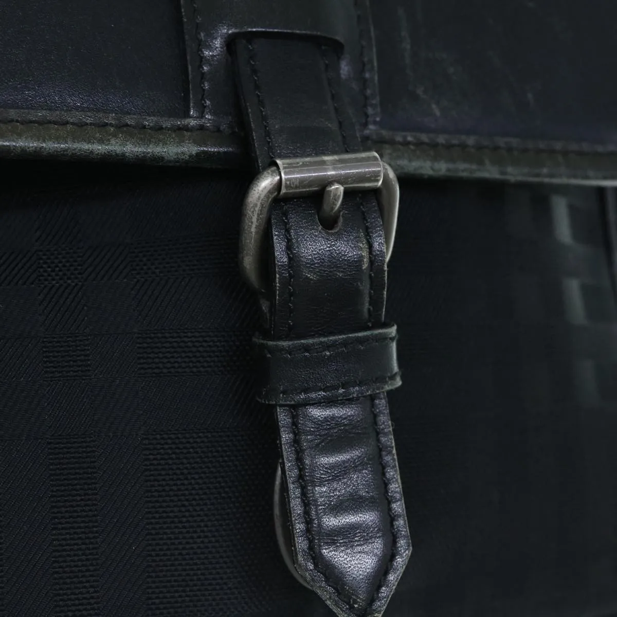 BURBERRY Shoulder Bag Canvas Leather Black  ep2582