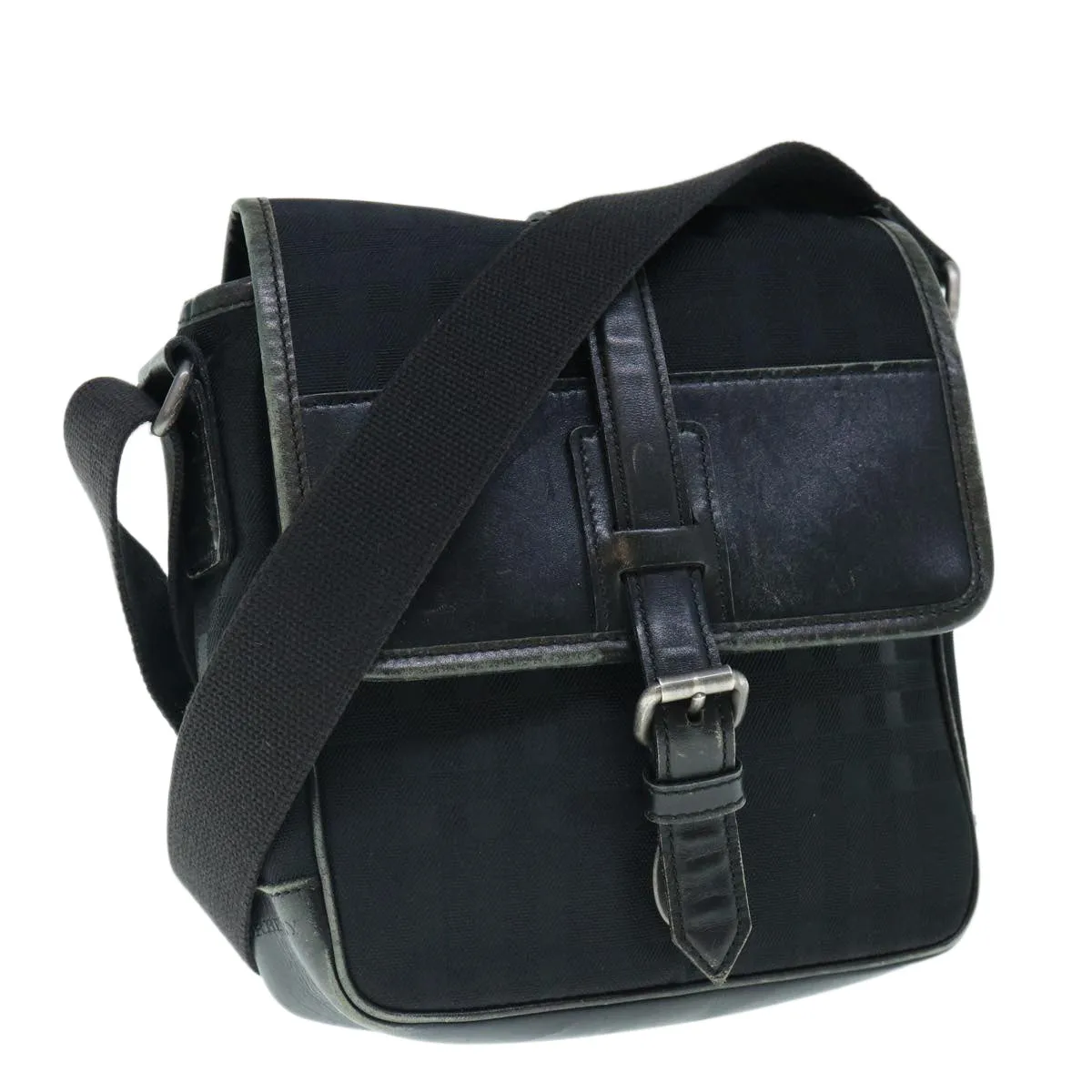 BURBERRY Shoulder Bag Canvas Leather Black  ep2582