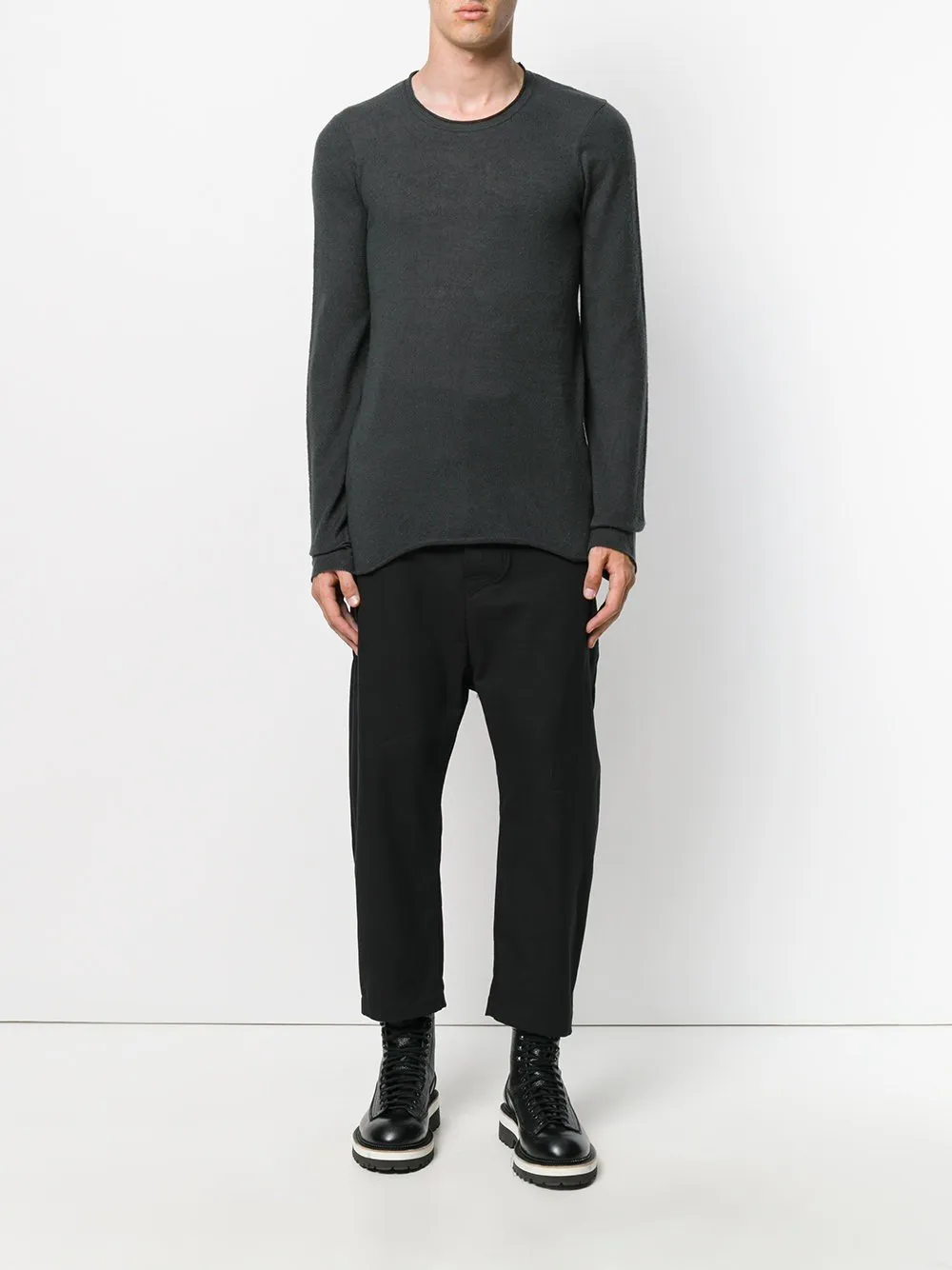 Double Waist Cropped Pant