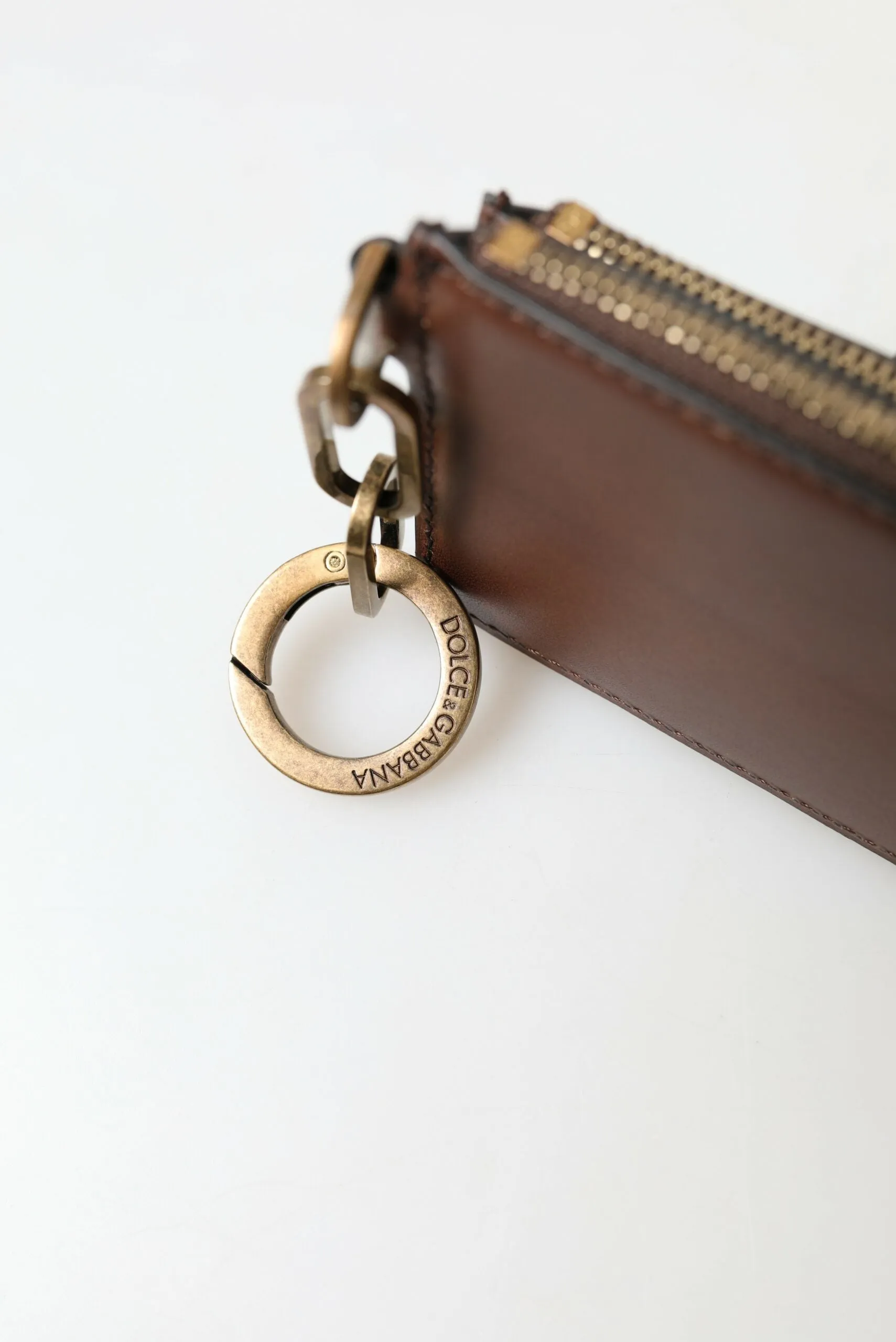Elegant Brown Leather Coin Purse Wallet