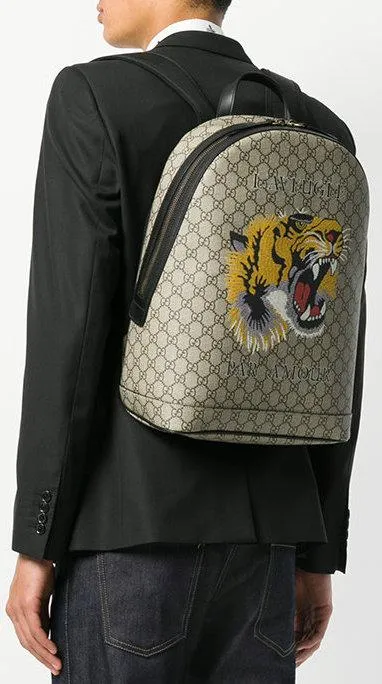 GG Supreme Tiger Embroidered Backpack
