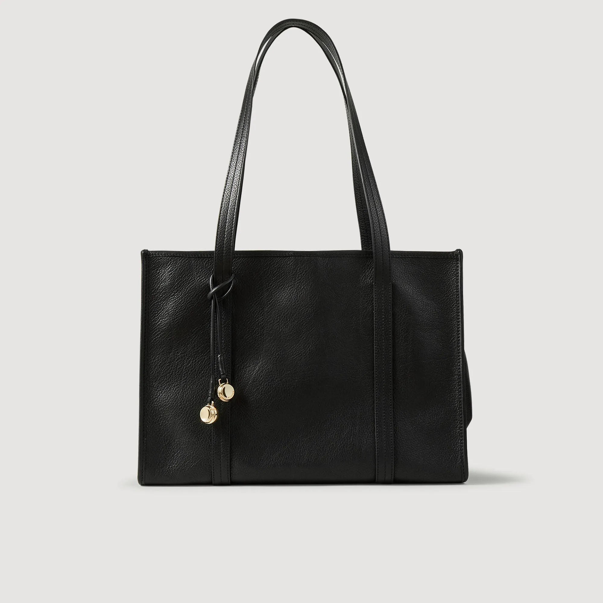 Medium 150 Soft Leather Shopping Bag Black