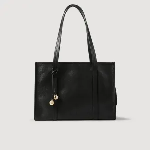 Medium 150 Soft Leather Shopping Bag Black