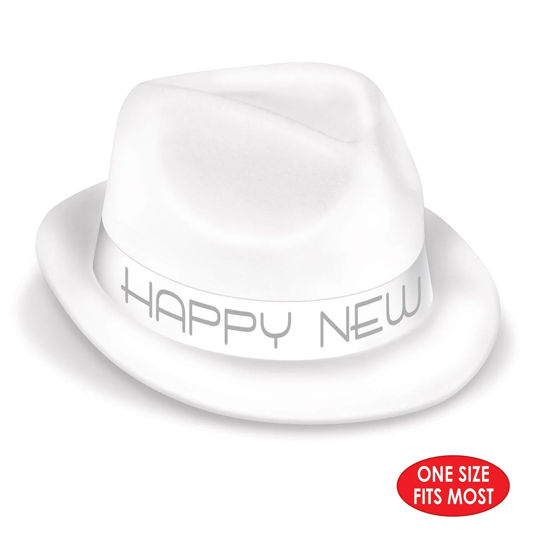 New Year's Eve Chairman White Hat (25 per Case)