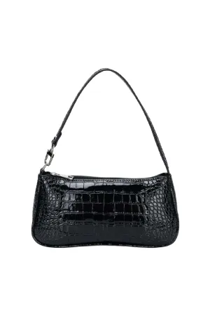 Nova Croc Shoulder Bag (Black)