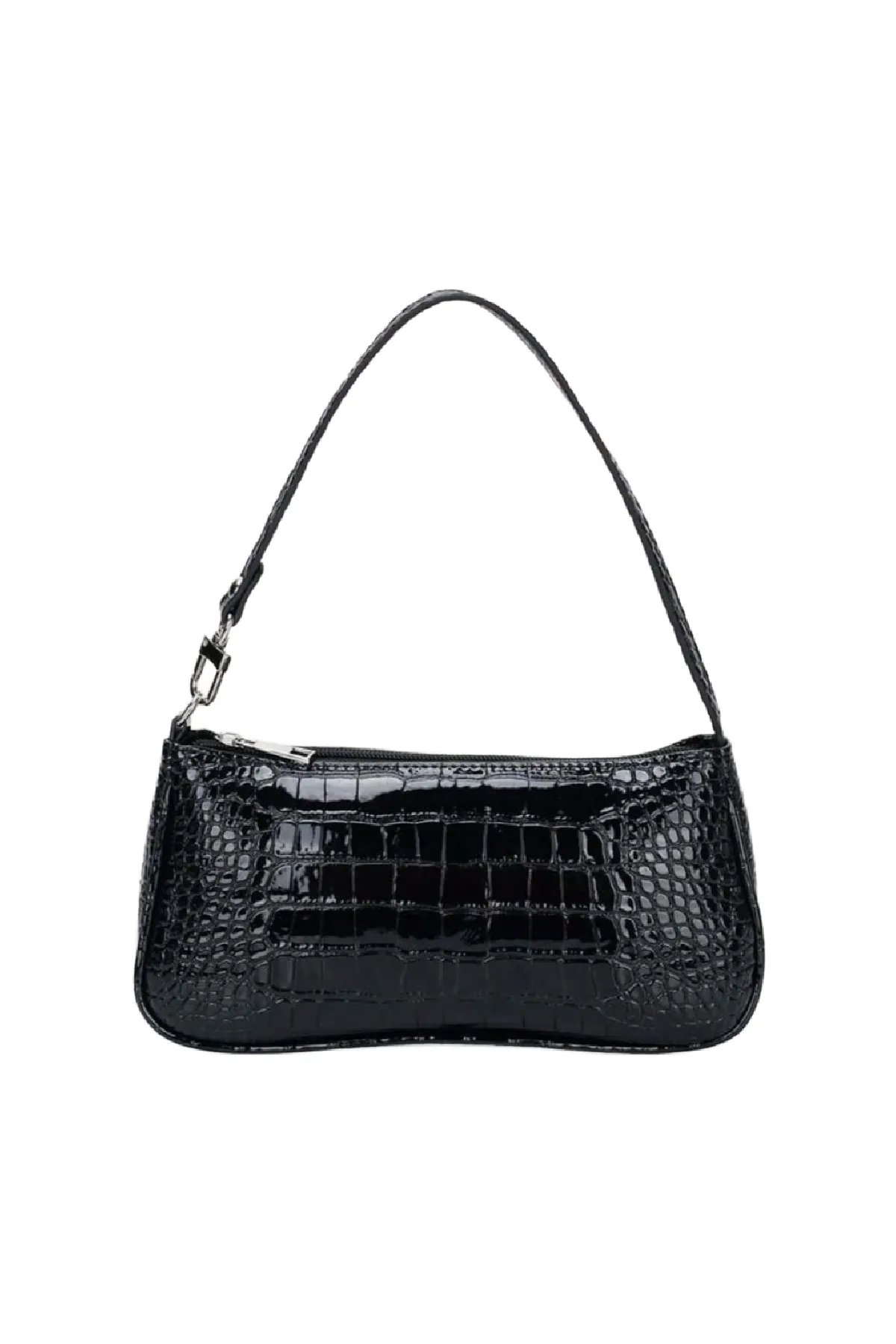 Nova Croc Shoulder Bag (Black)