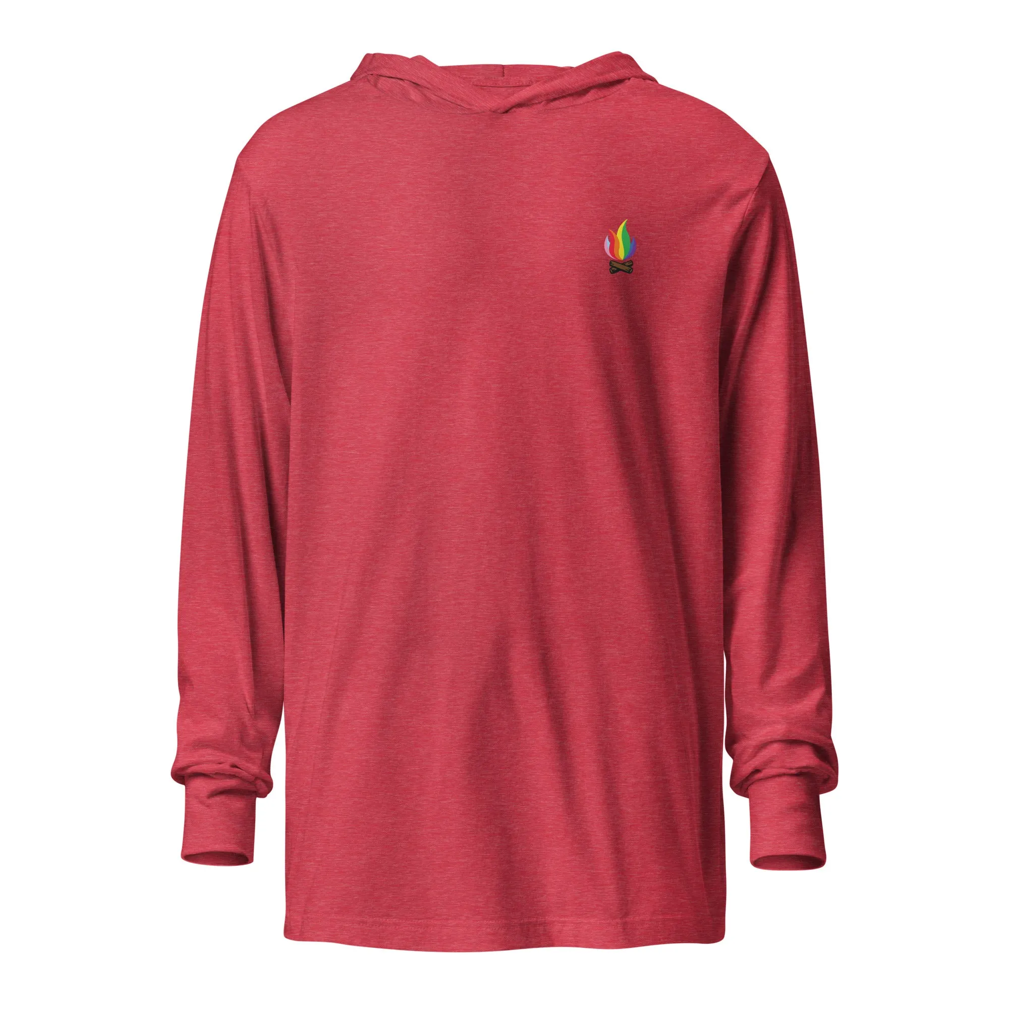 Rainbow Flame Hoodie Long-Sleeve Tee