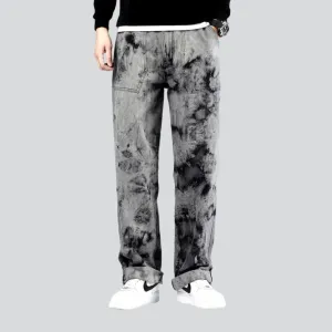 Street tie-dyed jeans
 for men