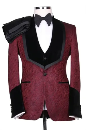 Suzhoufashion Dyuthi Trendy Blue Double Breasted Close Fitting Prom Men Suits