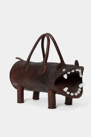 Tan Feline Duffle Bag