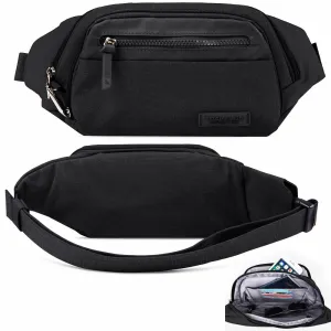 Travelon Anti-Theft Metro Waistpack RFID Waist Bag FannyPack Wallet Black Travel