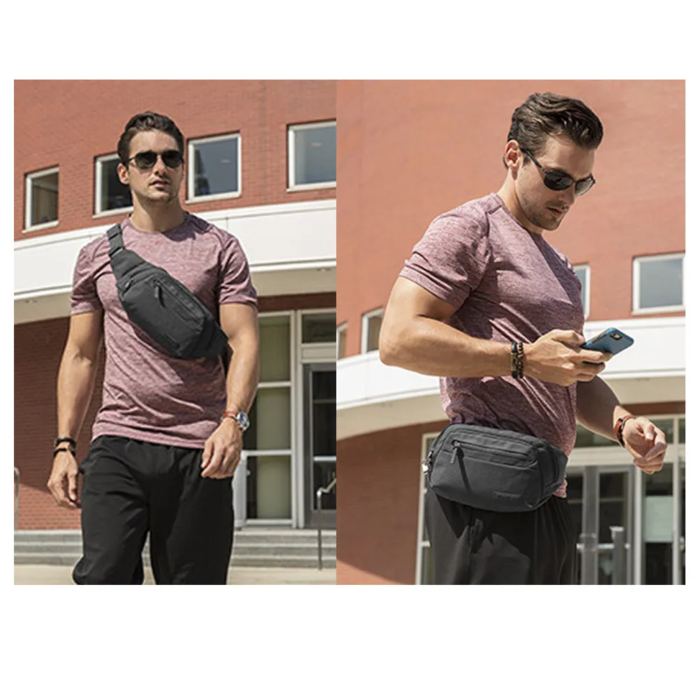 Travelon Anti-Theft Metro Waistpack RFID Waist Bag FannyPack Wallet Black Travel