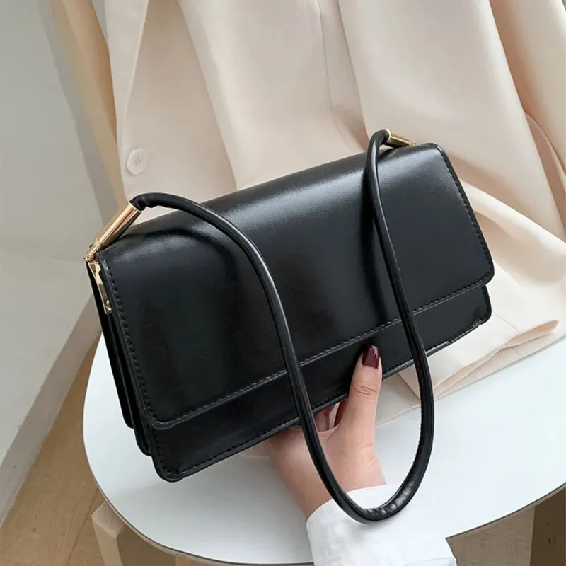 Women's Small Square PU Leather Messenger Bag