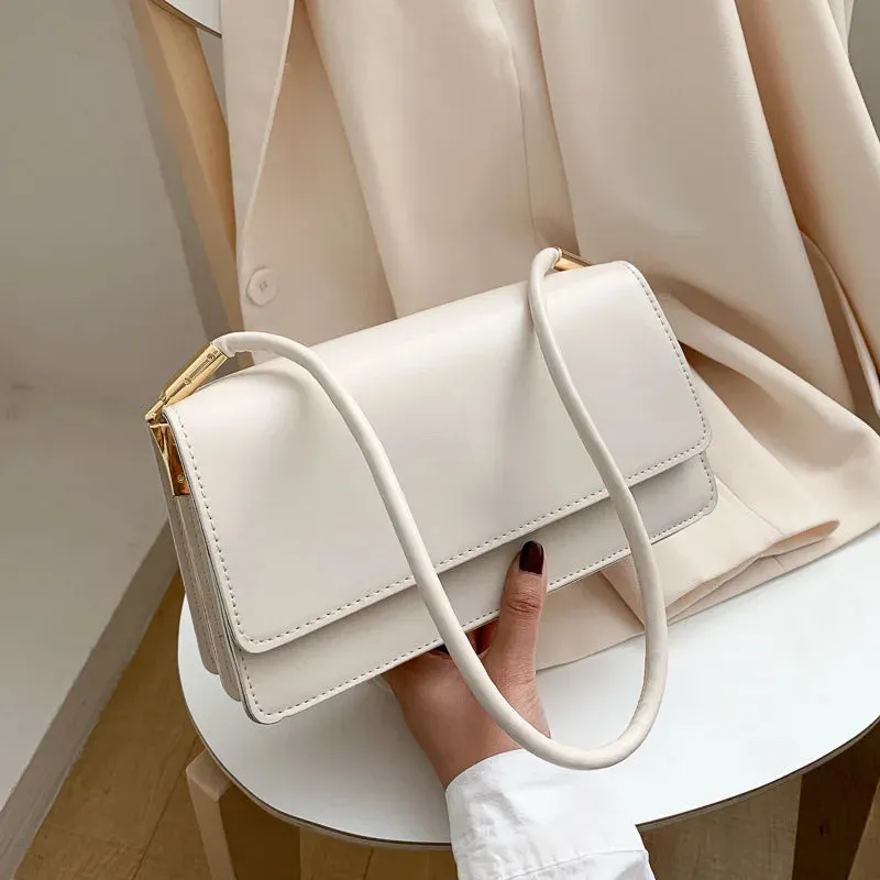 Women's Small Square PU Leather Messenger Bag