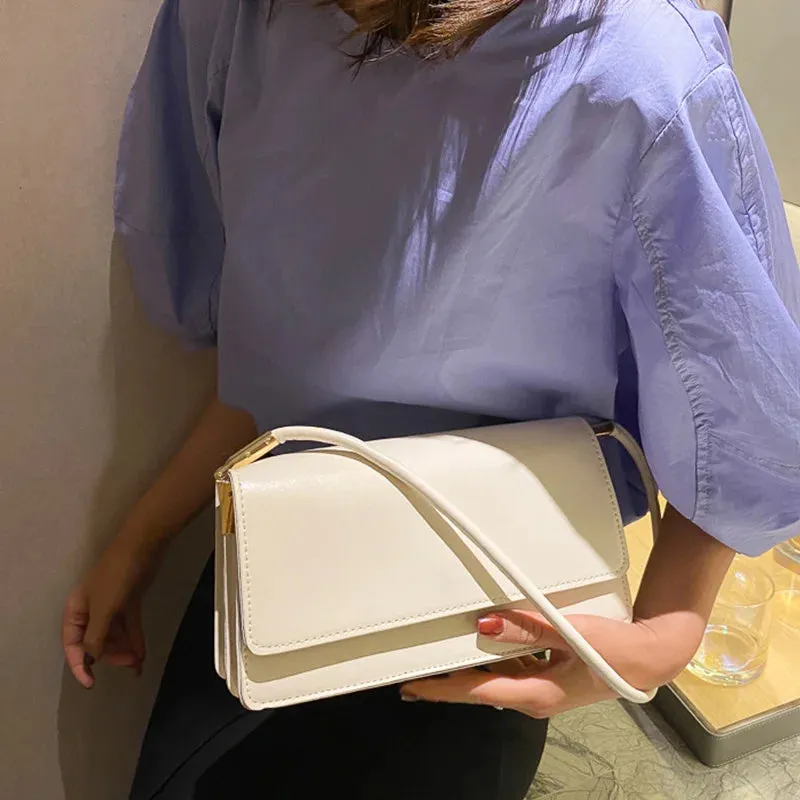 Women's Small Square PU Leather Messenger Bag