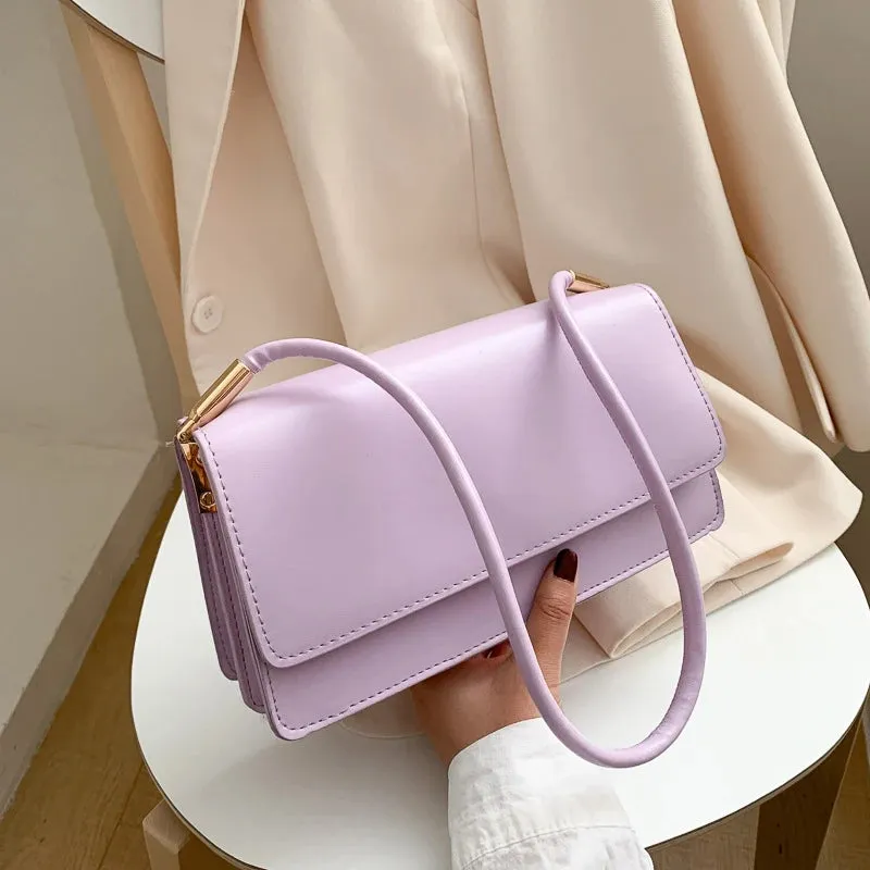 Women's Small Square PU Leather Messenger Bag